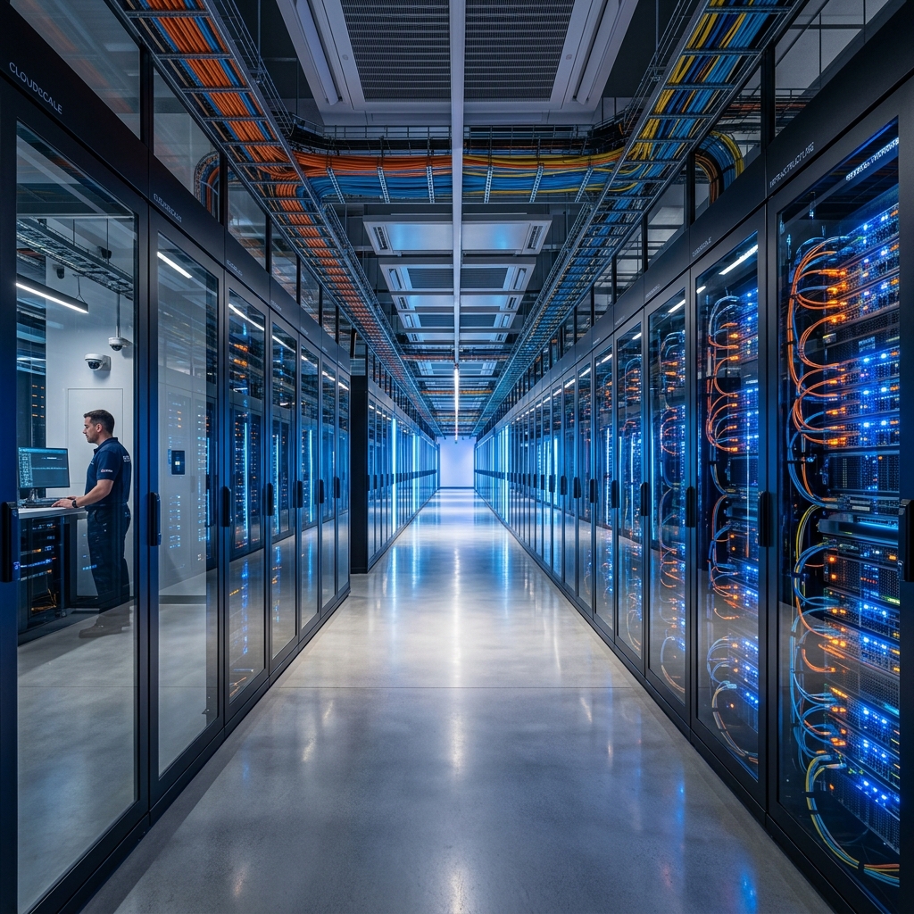 Futuristic Cloud Server Infrastructure